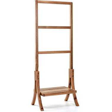 Wooden towel best sale rack stand